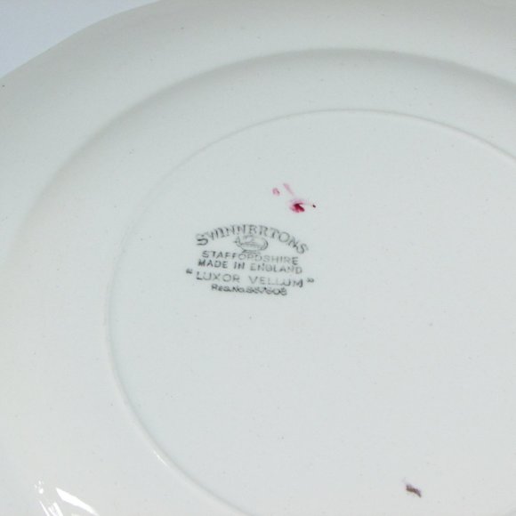 Vintage Dinner Plate Swinnerton's Rosetta Luxor Vellum Pink Yellow Roses 837608 - Picture 3 of 4